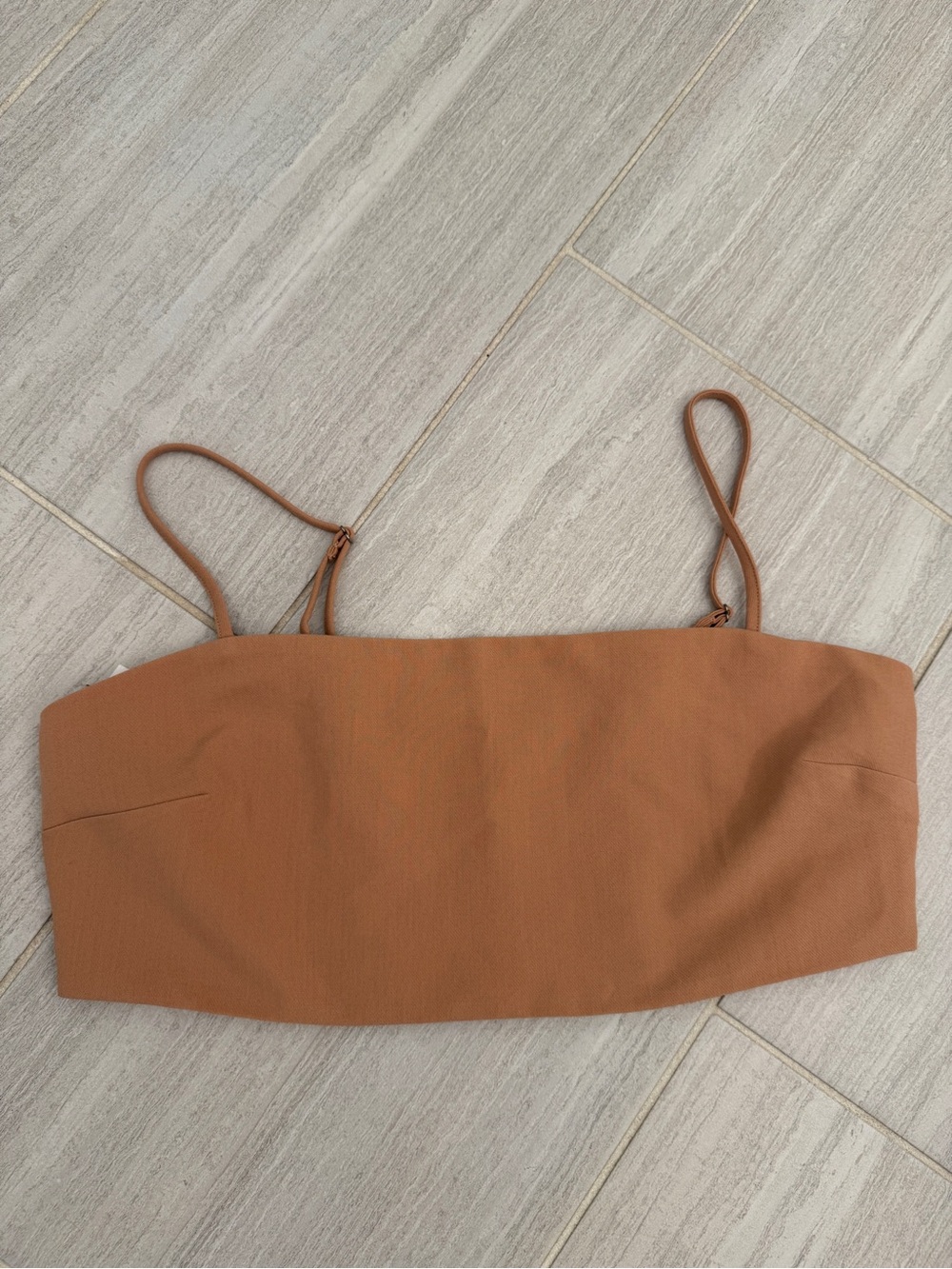Rust Brown Cropped Cami Top